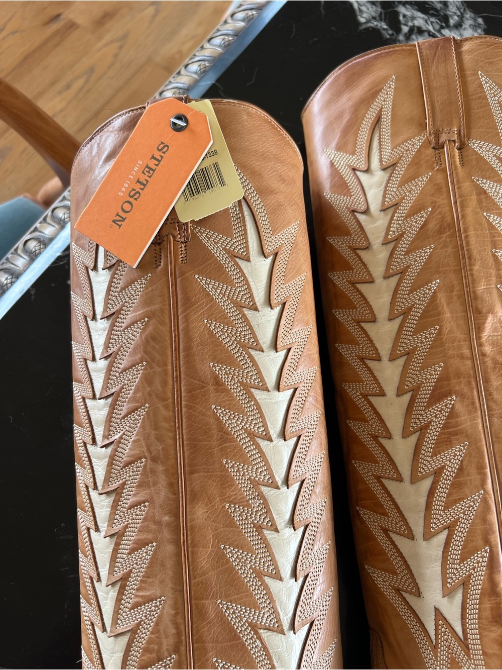 Stetson Ladies Johnnie 16” shaft snip toe boots- NWT- 10.5 - Picture 7 of 11